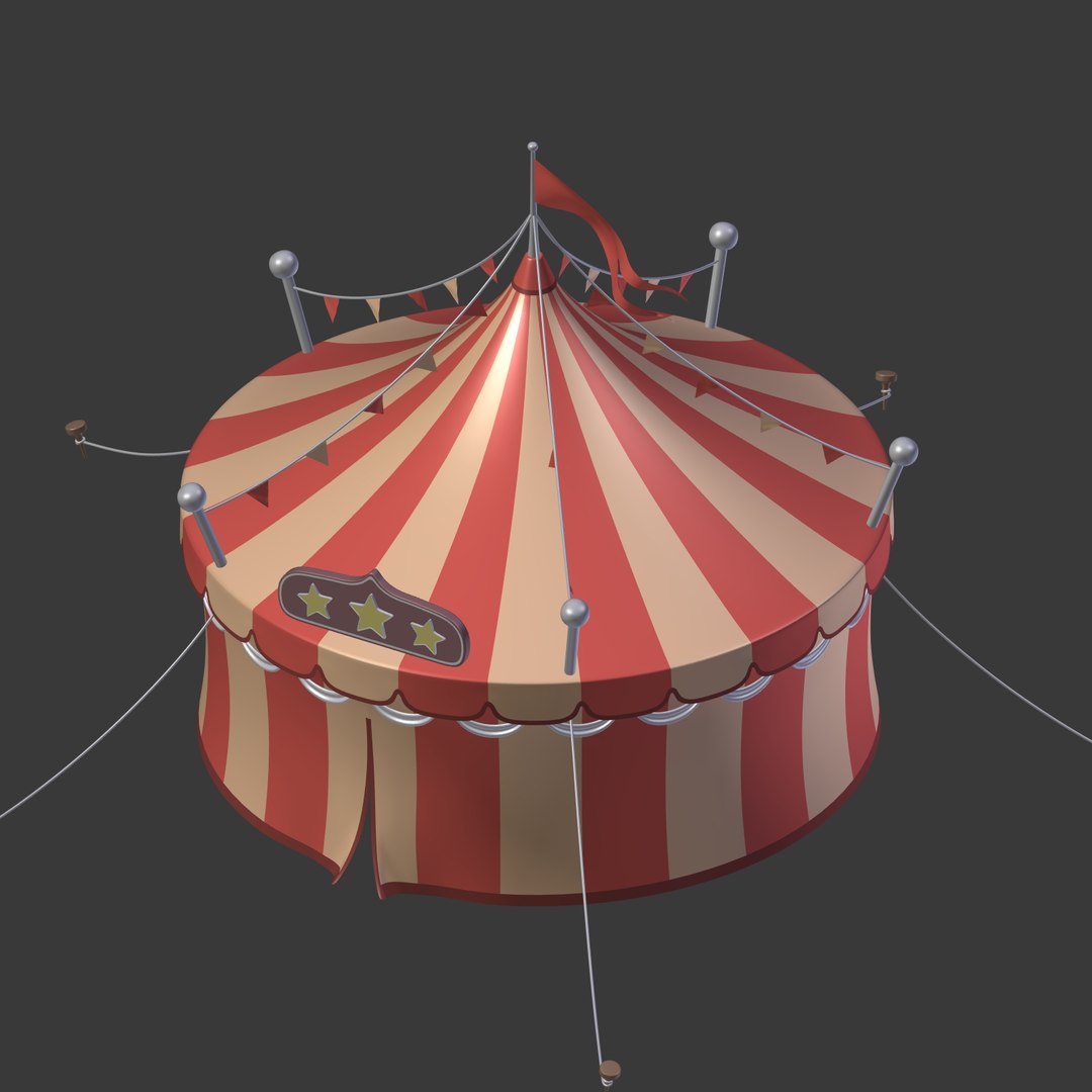 Cartoon circus 3D model - TurboSquid 1289311