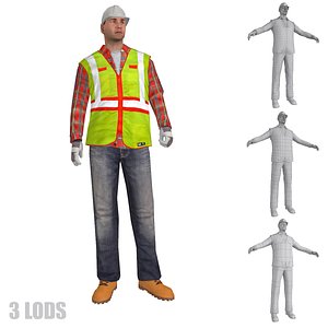 max rigged worker lods s