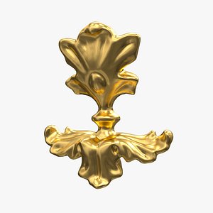 Plaster Decorative Bow DS331 3D model