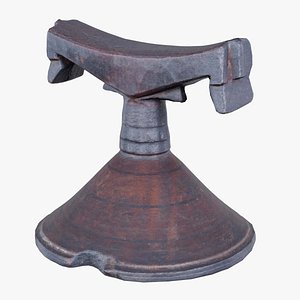 3D Headrest Africa Wood Furniture Prop 13 Remastered