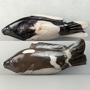 hand carved petrified wood 3D model