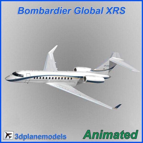 3d bombardier global 1 interior model