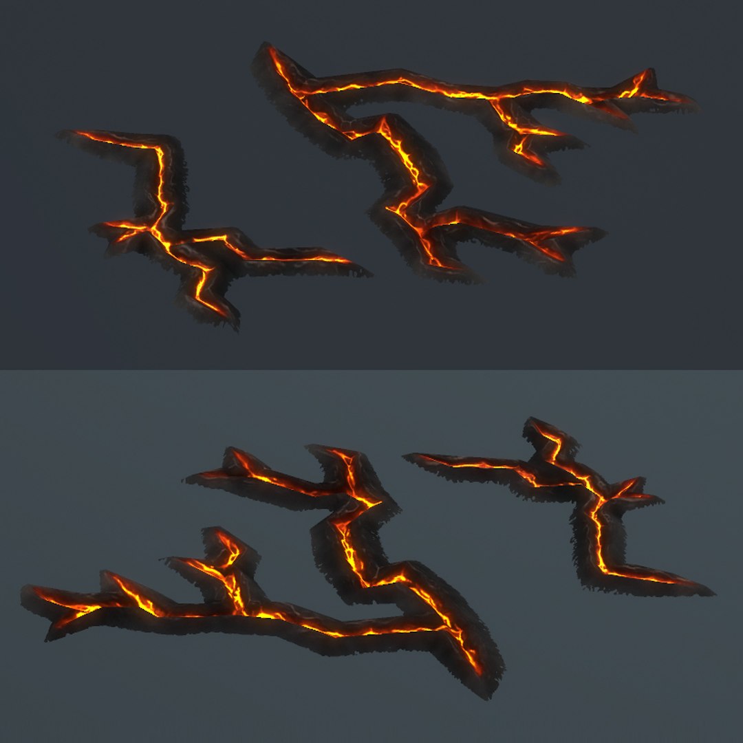 3d Model Lava Cracks