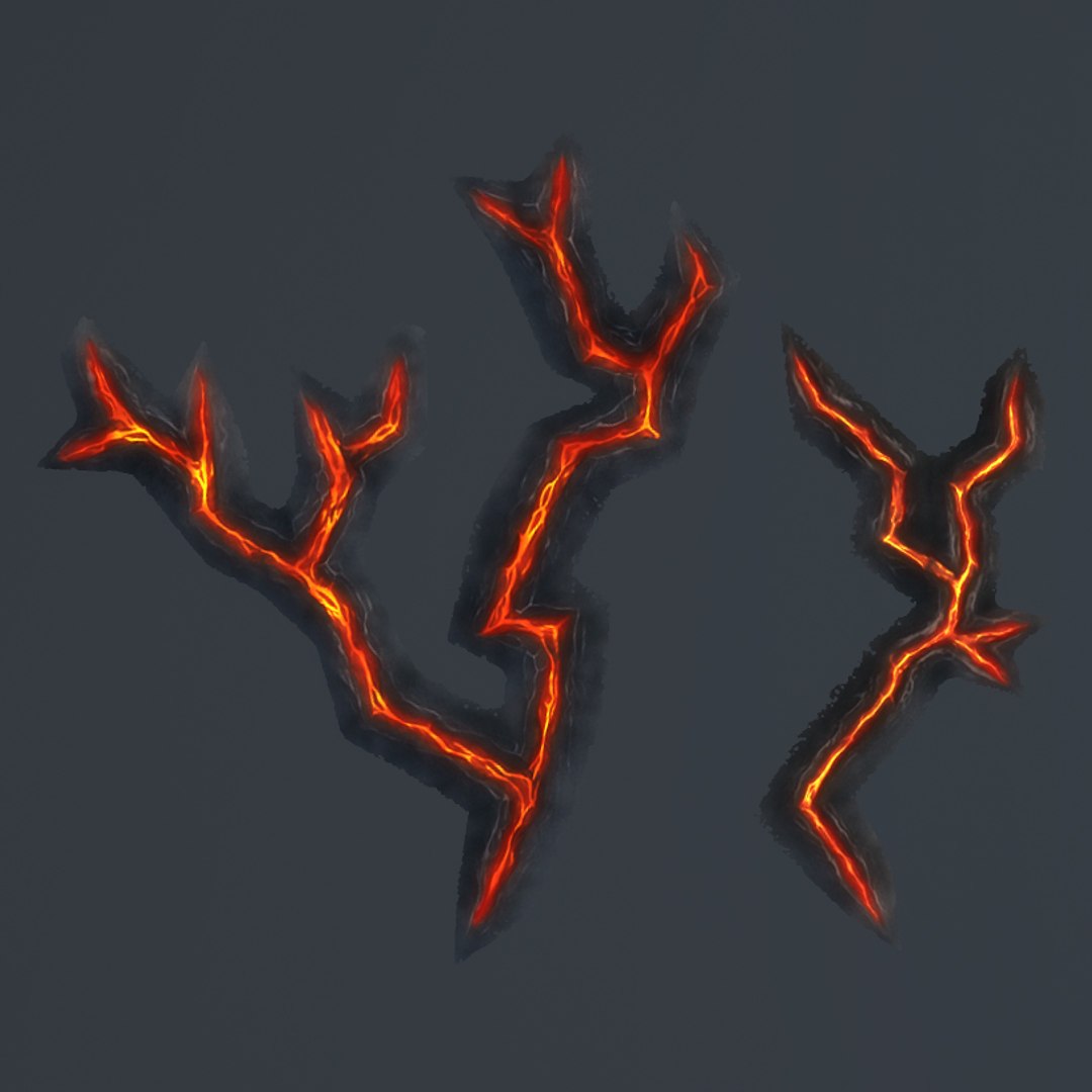 3d Model Lava Cracks