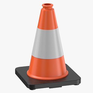 3D Safety Cone 02 18 Inch Clean and Dirty