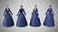 Dress 30 Midnight Blue Velvet With Design