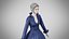 Dress 30 Midnight Blue Velvet With Design