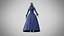 Dress 30 Midnight Blue Velvet With Design