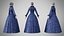 Dress 30 Midnight Blue Velvet With Design