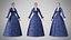 Dress 30 Midnight Blue Velvet With Design