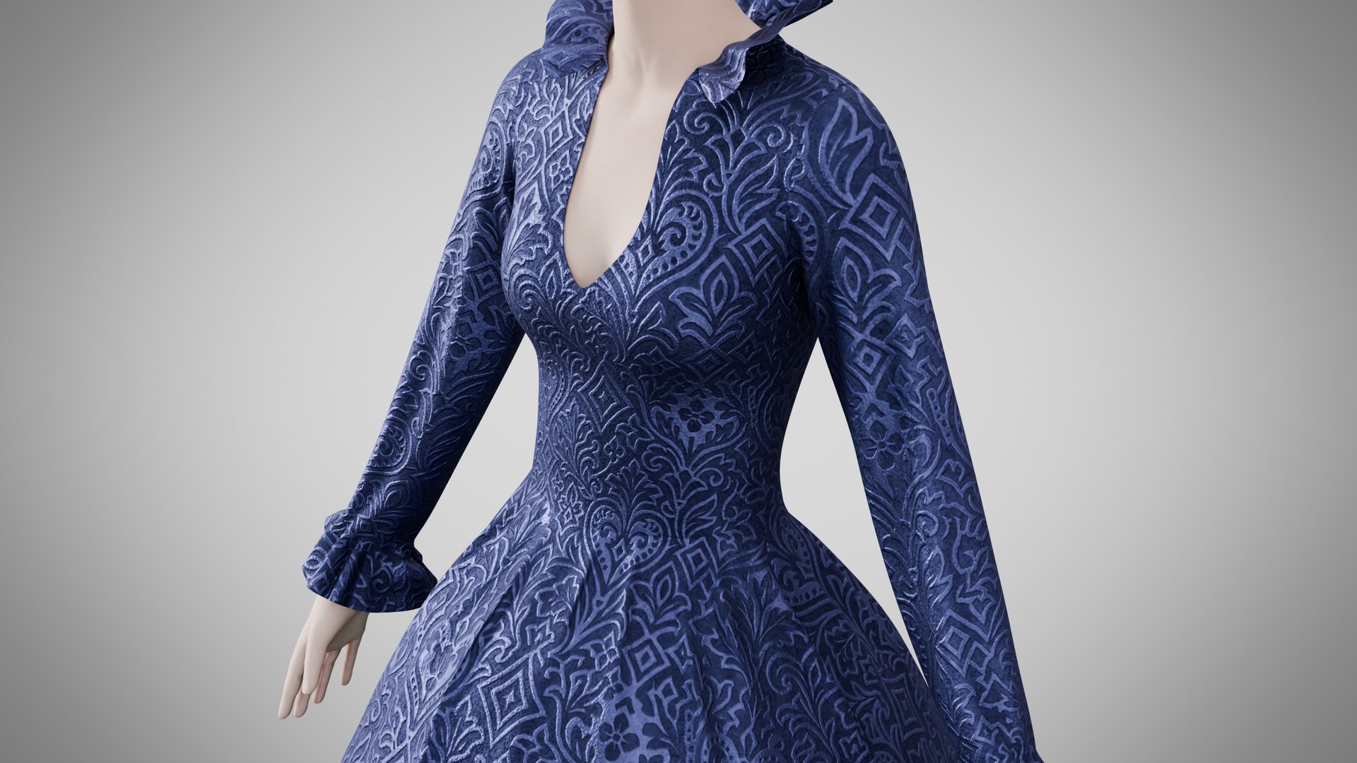 Dress 30 Midnight Blue Velvet With Design 3D model https://p.turbosquid.com/ts-thumb/Bc/25PjTJ/rb/4/jpg/1762592439/1920x1080/fit_q87/3ce78bcdcfd7bcaa2dba057e523db8889be1afb5/4.jpg