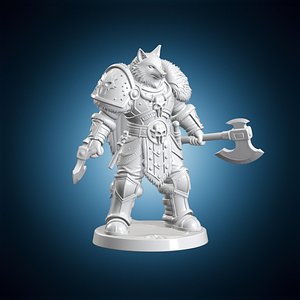 Space Wolf Berserker Figurine 3D Print Model
