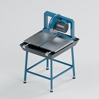 Masonry Wet Saw with Sliding Table and Water Tray