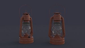 3D Old Kerosene Lamp model