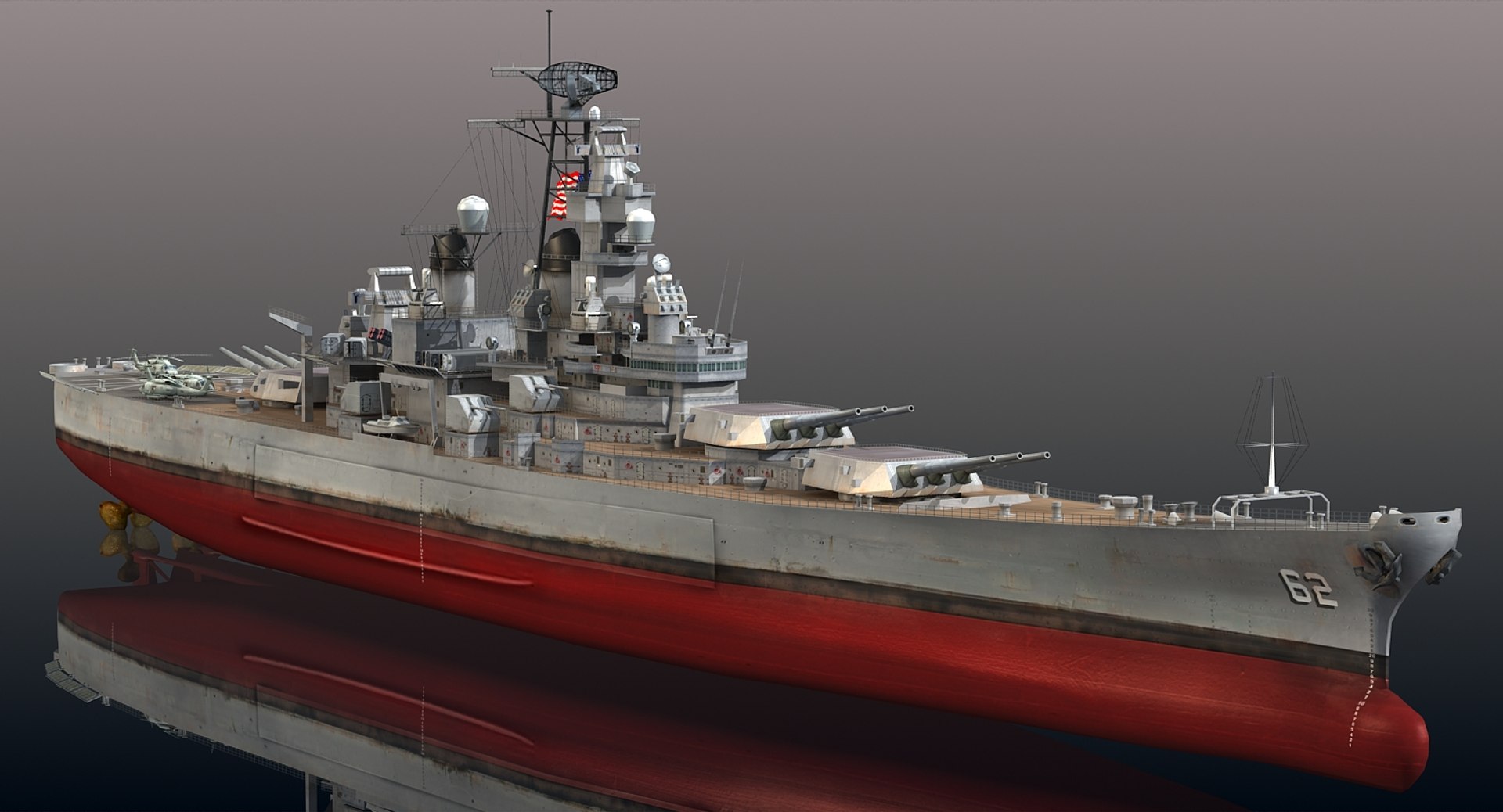 Uss new jersey 3D model - TurboSquid 1316331