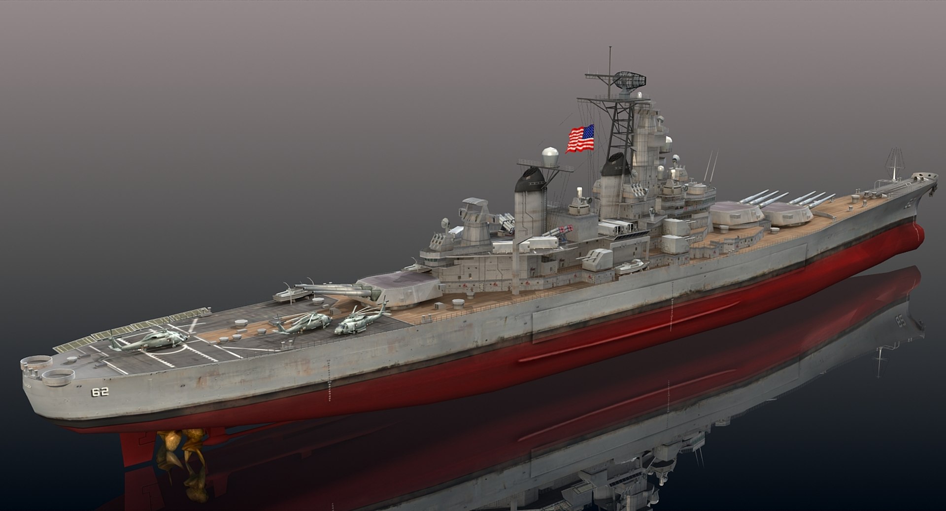 Uss new jersey 3D model - TurboSquid 1316331