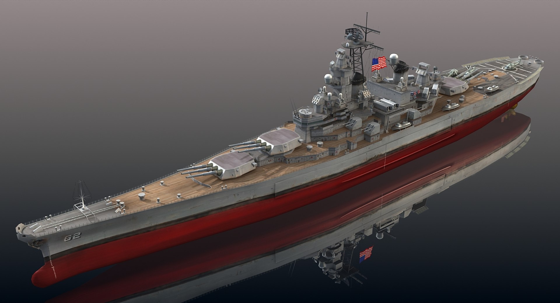 Uss new jersey 3D model - TurboSquid 1316331