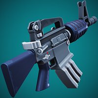 Stylized M4A1  v2 Low Poly