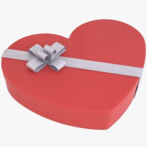 3D heart-shaped box model