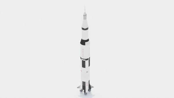 saturn v launch vehicle 3d model