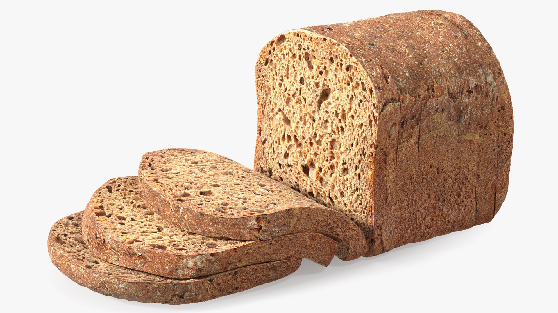 Bread Sliced 3D model preview
