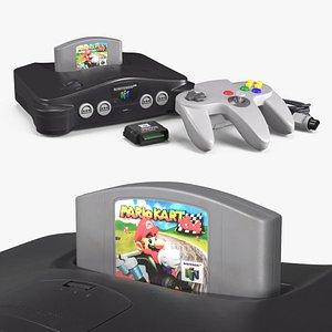 3D Complete Nintendo 64 Game Console Set