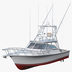 Red Fishing Boat Henriques 35 Express New