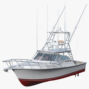 Red Fishing Boat Henriques 35 Express New