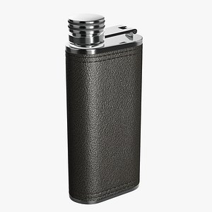 Flask liquor stainless steel leather wrap 03