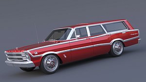 3D 1966 Ford Country Squire