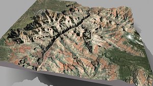 3D model Mountain landscape Grand Canyon Arizona USA