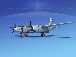 3d radial douglas invader bomber model
