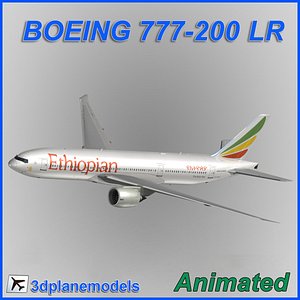 boeing 777-200lr 3d obj