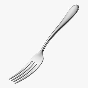 Dessert Fork Generic Cutlery 3D model