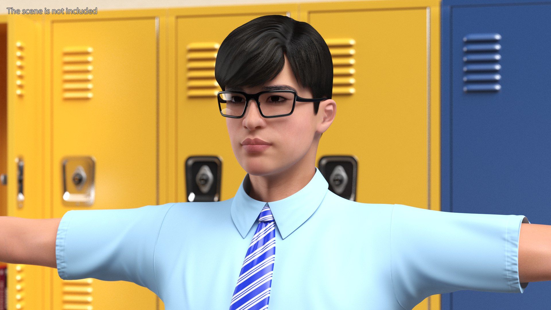 3D Chinese Schoolboy T-Pose - TurboSquid 1868491