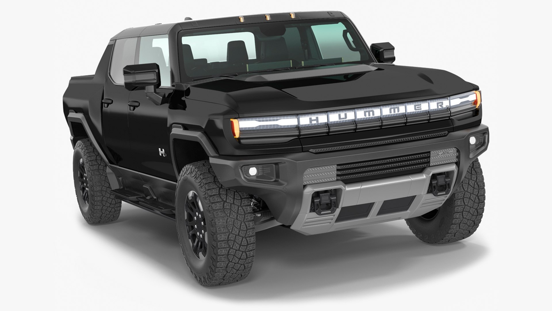 GMC Hummer EV Electric SUT Pickup Black 3D model preview