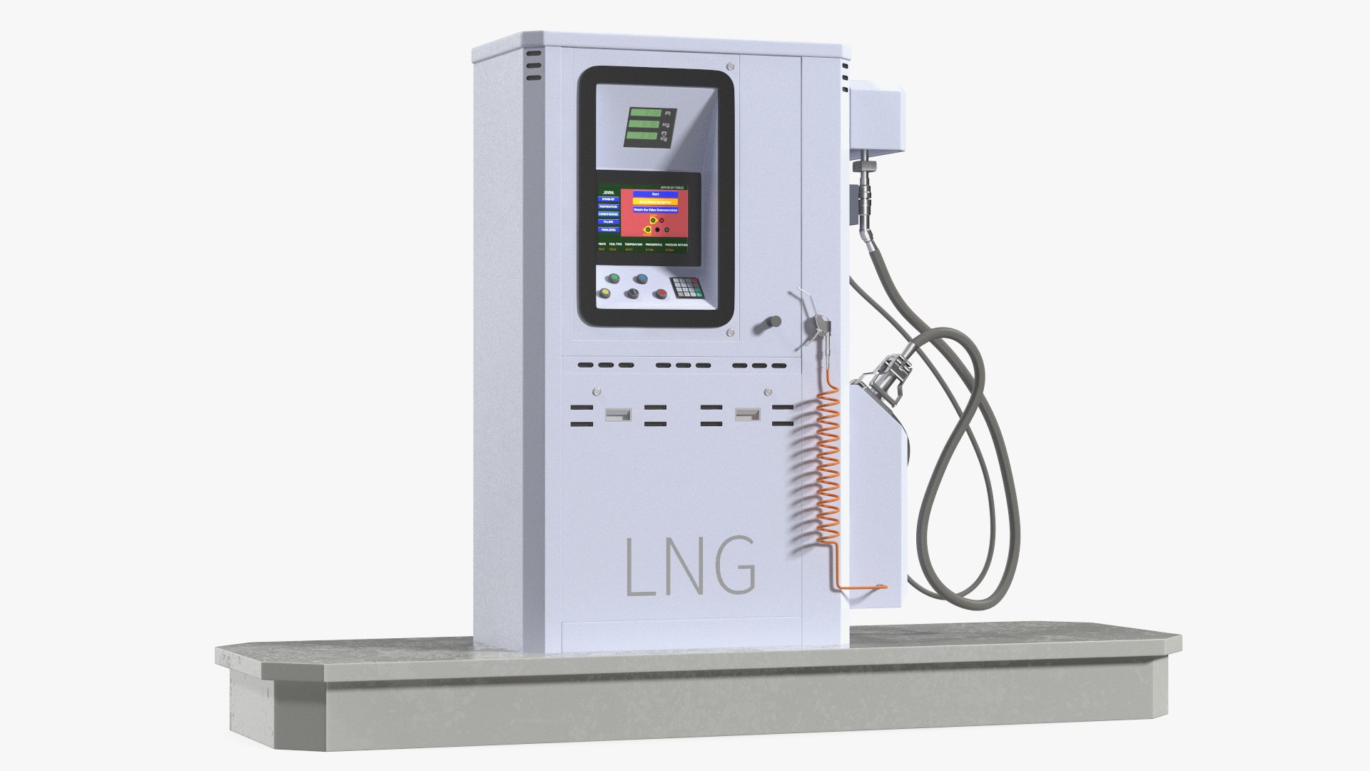 Cryogas LNG Dispenser 3D model preview