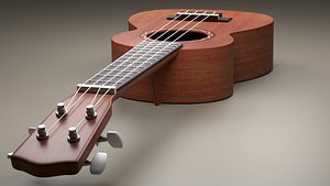 ukelele strings 3d obj