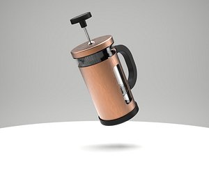 Coffee Press - Modern Copper and Glass - Size - Single Cup