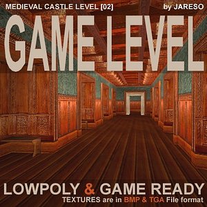level medieval castle - 3d model