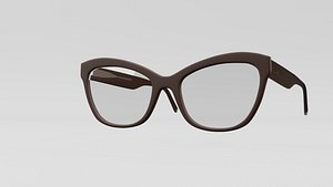 3D game ready cat eye glasses