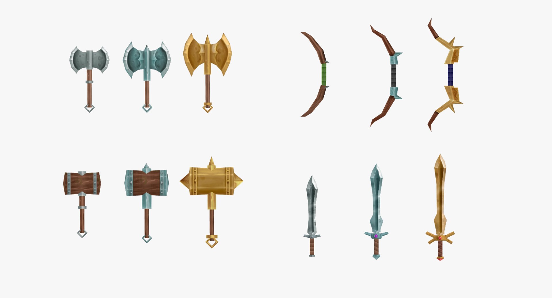 Fbx Set Fantasy Weapons