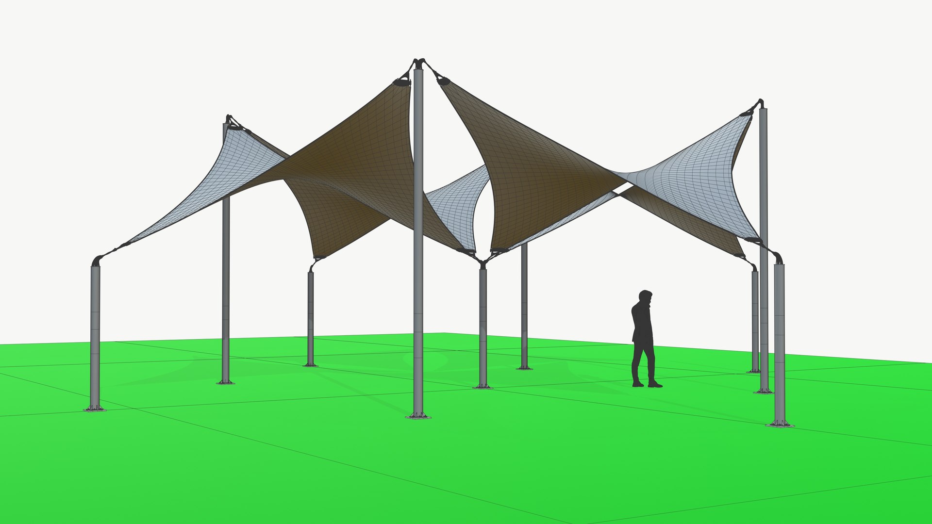 3D Tensile Structure Arch - TurboSquid 2152703