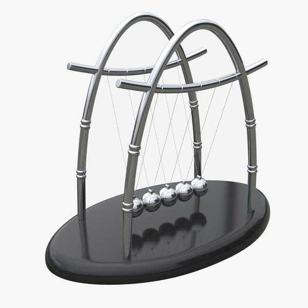 Newton Cradle Balance Steel Balls 02 3D