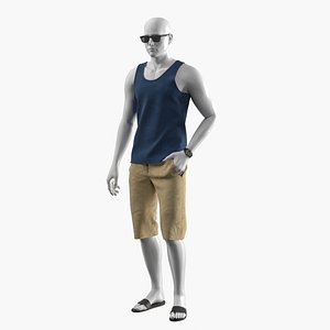 3D realistic mannequin summer clothes model