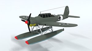 Low Poly Cartoon Arado Ar 196 3D model