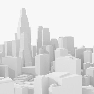 Schematic, low poly city