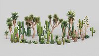 Desert tree and plant pack G95