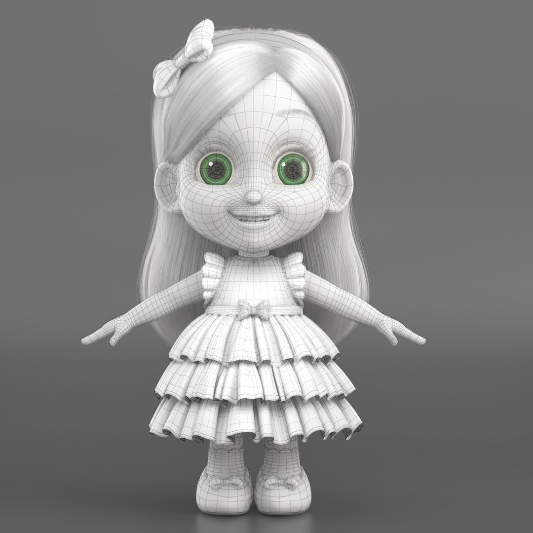 Girl expressions 3D model - TurboSquid 1428781