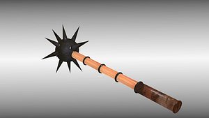 medieval spiked mace blunt 3d model